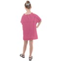 Blush Pink Color Stripes Kids  One Piece Chiffon Dress View2