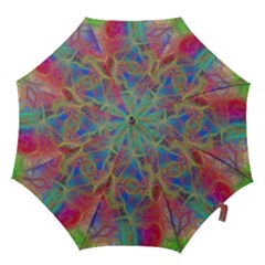 Boho Tie Dye Rainbow Hook Handle Umbrellas (medium) by SpinnyChairDesigns