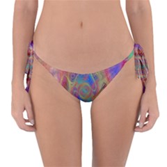 Boho Tie Dye Rainbow Reversible Bikini Bottom by SpinnyChairDesigns