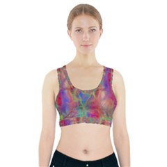 Boho Tie Dye Rainbow Sports Bra With Pocket by SpinnyChairDesigns