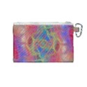 Boho Tie Dye Rainbow Canvas Cosmetic Bag (Medium) View2