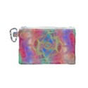 Boho Tie Dye Rainbow Canvas Cosmetic Bag (Small) View1