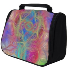 Boho Tie Dye Rainbow Full Print Travel Pouch (big) by SpinnyChairDesigns