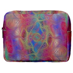 Boho Tie Dye Rainbow Make Up Pouch (large) by SpinnyChairDesigns