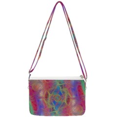 Boho Tie Dye Rainbow Double Gusset Crossbody Bag by SpinnyChairDesigns