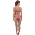 Red White Gingham Plaid Wrap Around Bikini Set View2