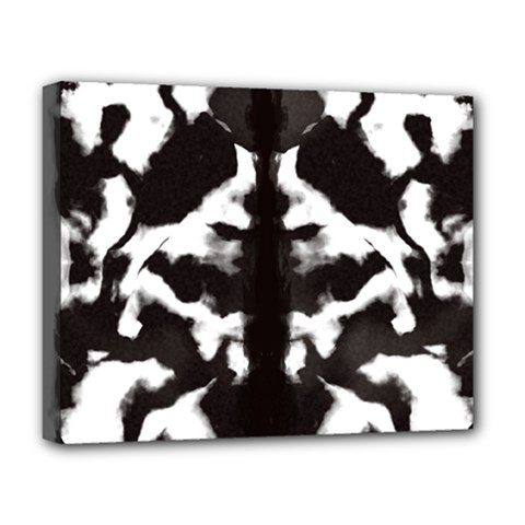 Rorschach Ink Blot Pattern Deluxe Canvas 20  X 16  (stretched) by SpinnyChairDesigns