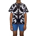 Rorschach Ink Blot Pattern Kids  Short Sleeve Swimwear View1