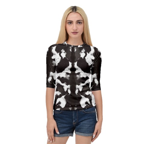 Rorschach Ink Blot Pattern Quarter Sleeve Raglan Tee by SpinnyChairDesigns