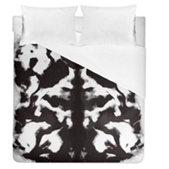 Rorschach Ink Blot Pattern Duvet Cover (queen Size) by SpinnyChairDesigns