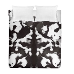 Rorschach Ink Blot Pattern Duvet Cover Double Side (full/ Double Size) by SpinnyChairDesigns