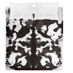 Rorschach Ink Blot Pattern Duvet Cover Double Side (queen Size) by SpinnyChairDesigns