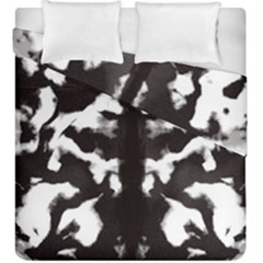 Rorschach Ink Blot Pattern Duvet Cover Double Side (king Size) by SpinnyChairDesigns