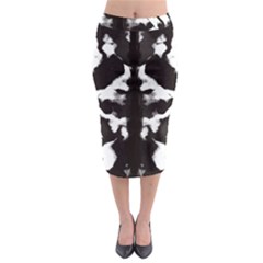 Rorschach Ink Blot Pattern Midi Pencil Skirt by SpinnyChairDesigns