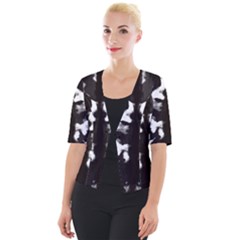 Rorschach Ink Blot Pattern Cropped Button Cardigan by SpinnyChairDesigns