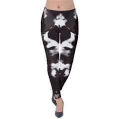 Rorschach Ink Blot Pattern Velvet Leggings by SpinnyChairDesigns