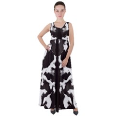 Rorschach Ink Blot Pattern Empire Waist Velour Maxi Dress by SpinnyChairDesigns