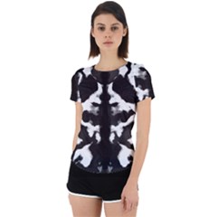 Rorschach Ink Blot Pattern Back Cut Out Sport Tee