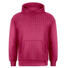 Rose Pink Color Polka Dots Men s Core Hoodie by SpinnyChairDesigns