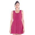 Rose Pink Color Polka Dots Scoop Neck Skater Dress View1