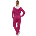 Rose Pink Color Polka Dots Women s Tracksuit View2