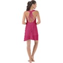 Rose Pink Color Polka Dots Show Some Back Chiffon Dress View2