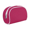 Rose Pink Color Polka Dots Makeup Case (Small) View1