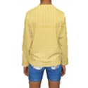 Saffron Yellow Color Stripes Kids  Long Sleeve Swimwear View2