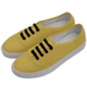 Saffron Yellow Color Stripes Men s Classic Low Top Sneakers View2