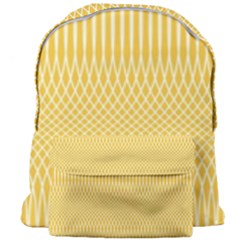 Saffron Yellow Color Stripes Giant Full Print Backpack by SpinnyChairDesigns