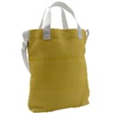 Saffron Yellow Color Stripes Canvas Messenger Bag View2