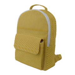 Saffron Yellow Color Stripes Flap Pocket Backpack (large) by SpinnyChairDesigns