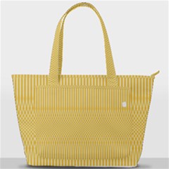 Saffron Yellow Color Stripes Back Pocket Shoulder Bag  by SpinnyChairDesigns