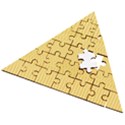 Saffron Yellow Color Stripes Wooden Puzzle Triangle View2