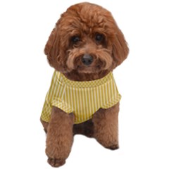 Saffron Yellow Color Stripes Dog T-shirt by SpinnyChairDesigns