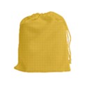 Saffron Yellow Color Polka Dots Drawstring Pouch (XL) View1