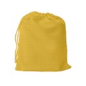 Saffron Yellow Color Polka Dots Drawstring Pouch (XL) View2