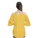 Saffron Yellow Color Polka Dots Flutter Tees View2