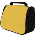 Saffron Yellow Color Polka Dots Full Print Travel Pouch (Big) View1