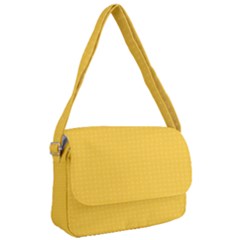 Saffron Yellow Color Polka Dots Courier Bag by SpinnyChairDesigns