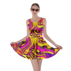 Colorful Boho Swirls Pattern Skater Dress by SpinnyChairDesigns