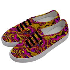 Colorful Boho Swirls Pattern Men s Classic Low Top Sneakers by SpinnyChairDesigns