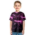 Black Magenta Abstract Art Kids  Sport Mesh Tee View1