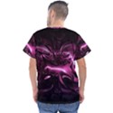 Black Magenta Abstract Art Men s V-Neck Scrub Top View2