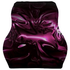 Black Magenta Abstract Art Car Seat Velour Cushion  by SpinnyChairDesigns