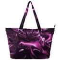 Black Magenta Abstract Art Full Print Shoulder Bag View1