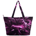 Black Magenta Abstract Art Full Print Shoulder Bag View2