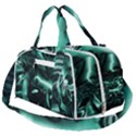 Biscay Green Black Abstract Art Burner Gym Duffel Bag View2