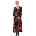 Red Black Grey Abstract Art Button Up Maxi Dress View1