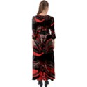 Red Black Grey Abstract Art Button Up Maxi Dress View2